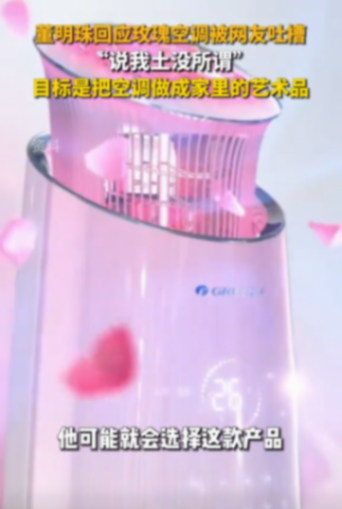 玫瑰空調被吐槽土 董明珠回應